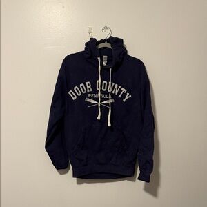 Navy Blue Graphic Hoodie